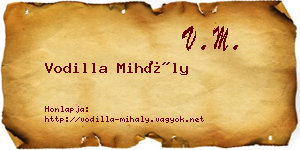 Vodilla Mihály névjegykártya