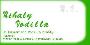 mihaly vodilla business card
