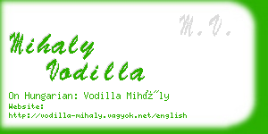 mihaly vodilla business card